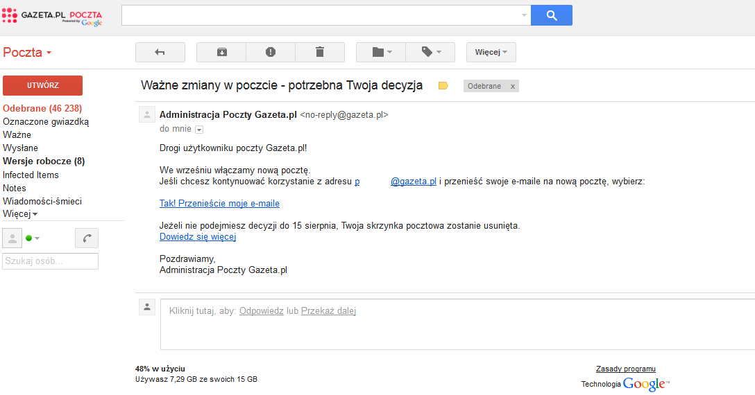 Gazeta.pl nowym providerem pocztowym