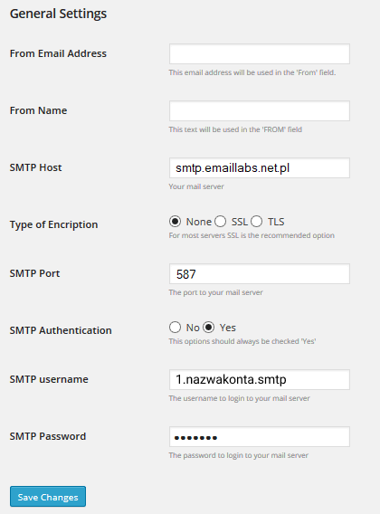 Serwer SMTP dla WordPress &#8211; integracja z EmailLabs