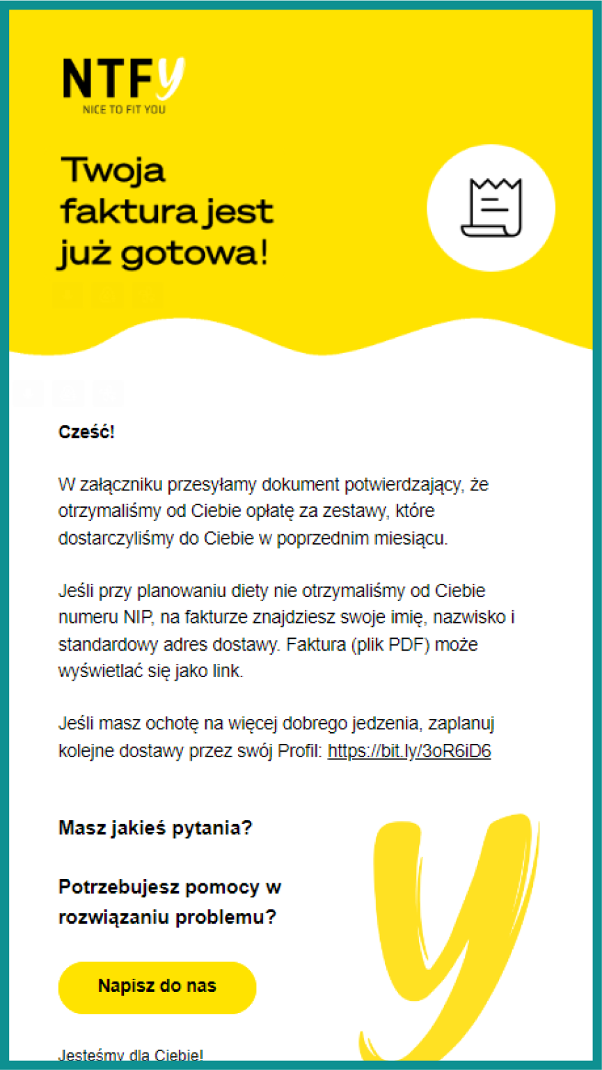 Jak powinna wyglądać wiadomość email z potwierdzeniem zakupu