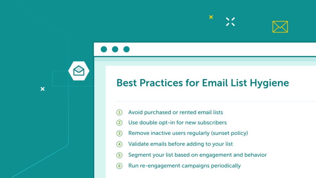 Graph Showing Best Practices for Email List Hygiene