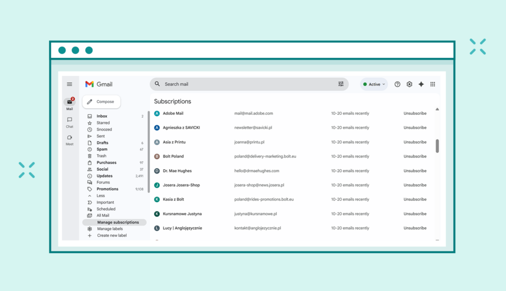 Gmail's New "Manage Subscriptions" Feature