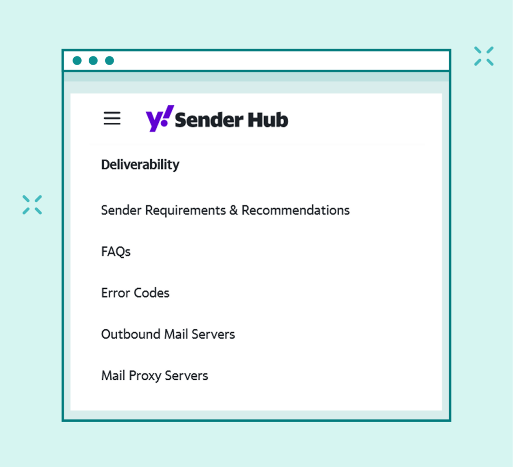Yahoo Sender Hub Knowledge Base